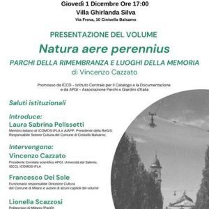 "Natura aere perennius. Parchi della Rimembranza e luoghi della memoria di Vincenzo Cazzato"