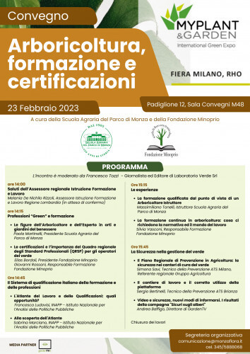 Convegno “Arboricoltura, formazione e certificazioni”