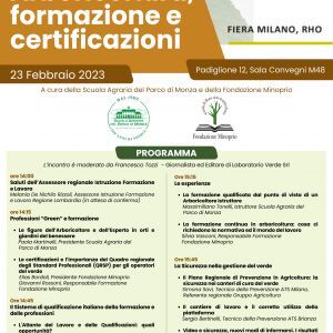 Convegno “Arboricoltura, formazione e certificazioni”